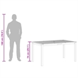vidaXL Solid Acacia Wood Dining Table in Natural/Brown