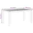 vidaXL Solid Acacia Wood Dining Table in Natural/Brown