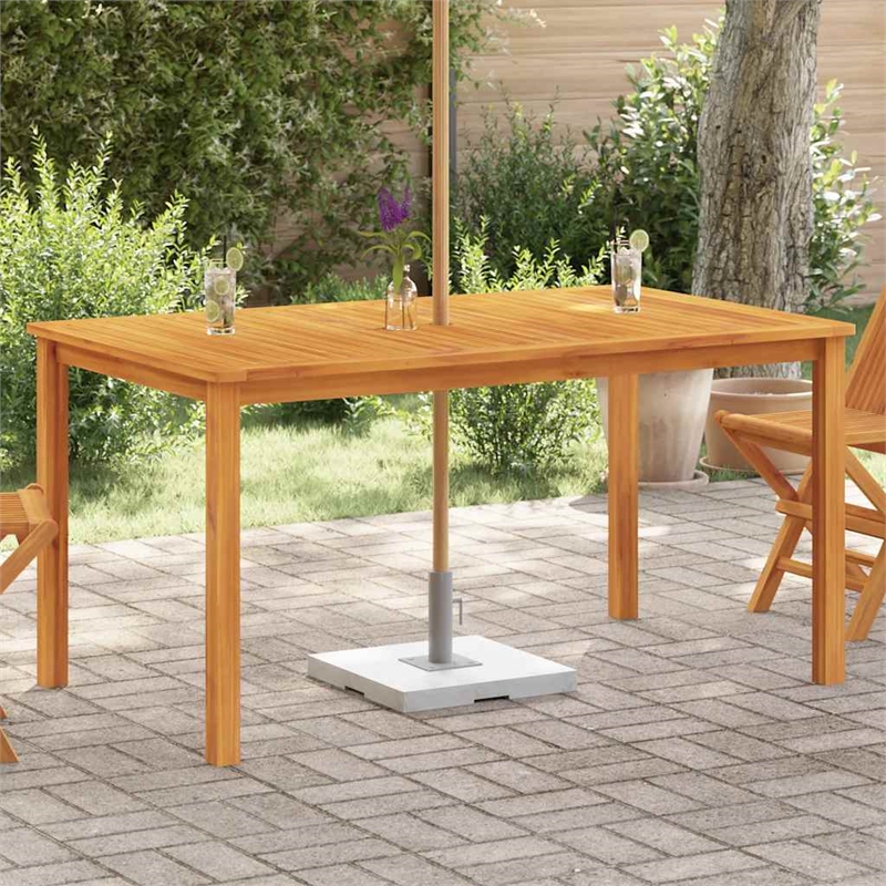 vidaXL Solid Acacia Wood Dining Table in Natural/Brown