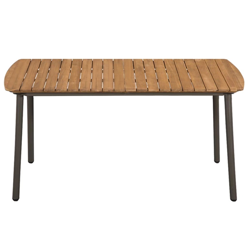 vidaXL Solid Acacia Wood Dining Table in Brown
