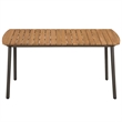 vidaXL Solid Acacia Wood Dining Table in Brown