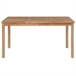 vidaXL Solid Teak Wood Dining Table in Natural/Brown