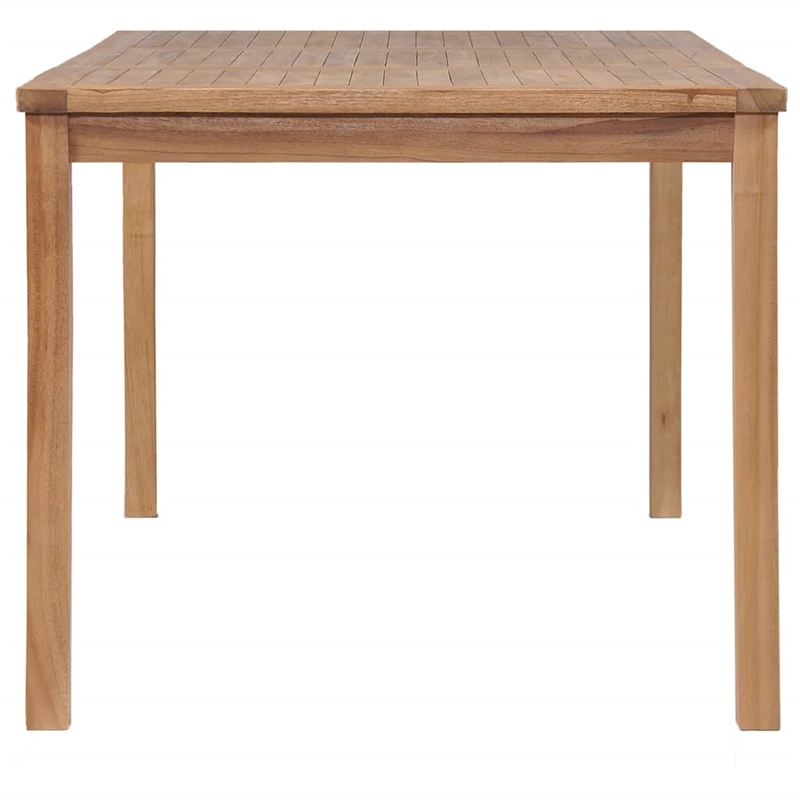 vidaXL Solid Teak Wood Dining Table in Natural/Brown