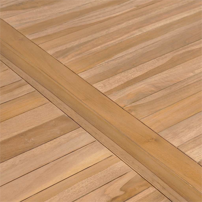 vidaXL Solid Teak Wood Dining Table in Natural/Brown