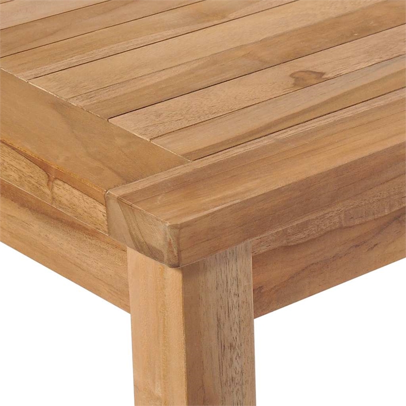 vidaXL Solid Teak Wood Dining Table in Natural/Brown