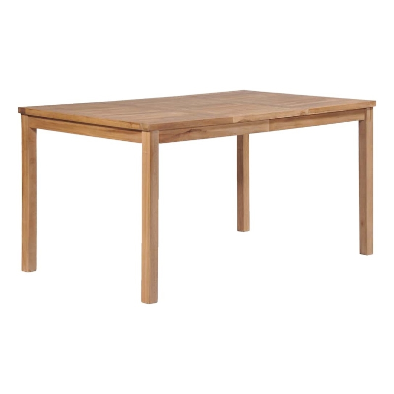 vidaXL Solid Teak Wood Dining Table in Natural/Brown