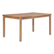 vidaXL Solid Teak Wood Dining Table in Natural/Brown