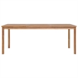 vidaXL Solid Teak Wood Dining Table in Natural/Brown