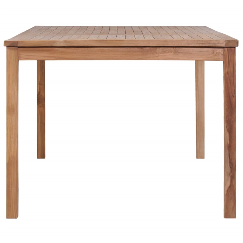 vidaXL Solid Teak Wood Dining Table in Natural/Brown