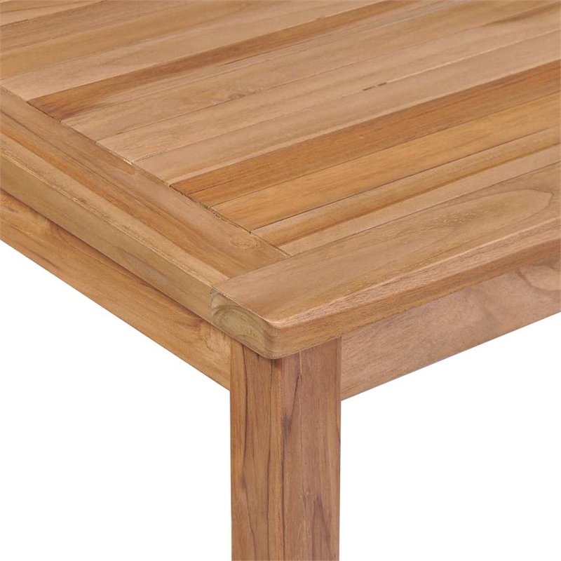 vidaXL Solid Teak Wood Dining Table in Natural/Brown