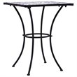 vidaXL Ceramic Top with Coated Iron Frame Bistro Table in Blue and White