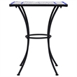 vidaXL Ceramic Top with Coated Iron Frame Bistro Table in Blue and White