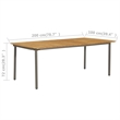 vidaXL Solid Acacia Wood Dining Table in Brown