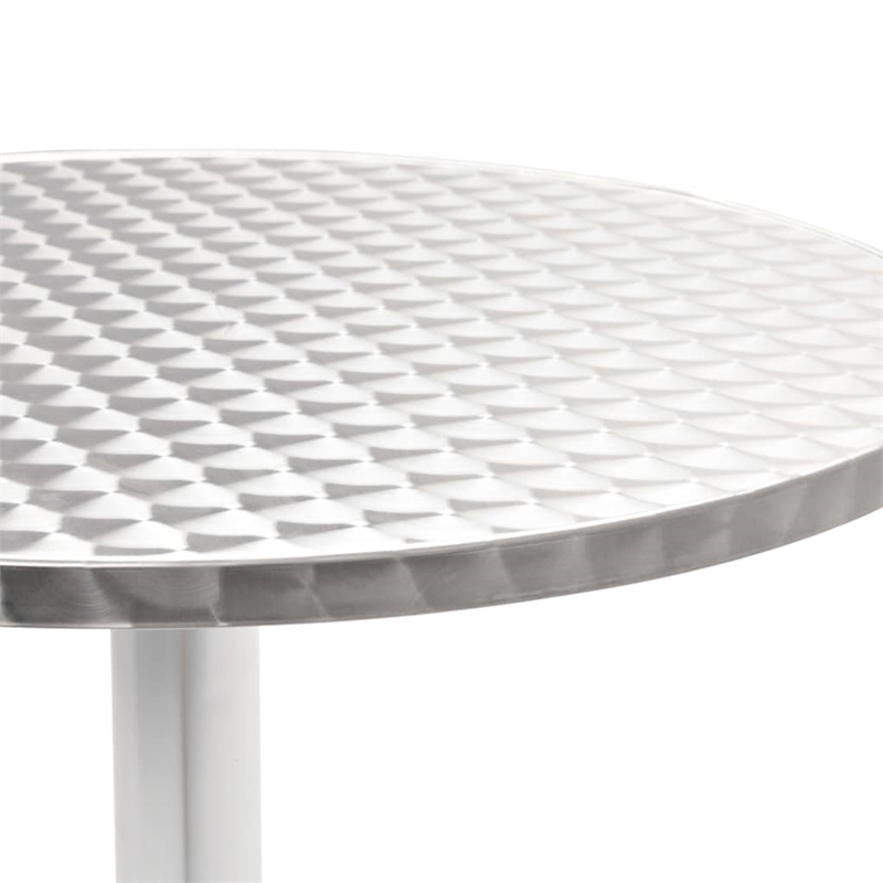 vidaXL Aluminum with Stainless Stee Garden Dining Table in Silver