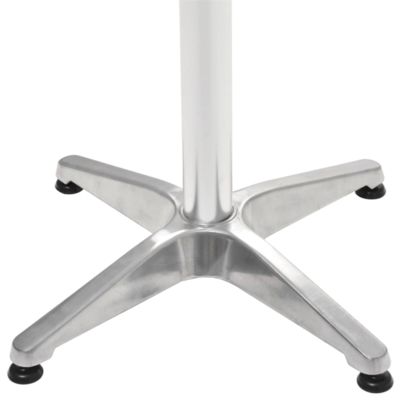 vidaXL Aluminum with Stainless Stee Garden Dining Table in Silver