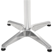 vidaXL Aluminum with Stainless Stee Garden Dining Table in Silver