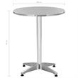 vidaXL Aluminum with Stainless Stee Garden Dining Table in Silver