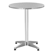 vidaXL Aluminum with Stainless Stee Garden Dining Table in Silver