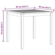 vidaXL Durable Square Dining Table in Rustic