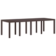 vidaXL Poly Rattan Garden Dining Table in Brown