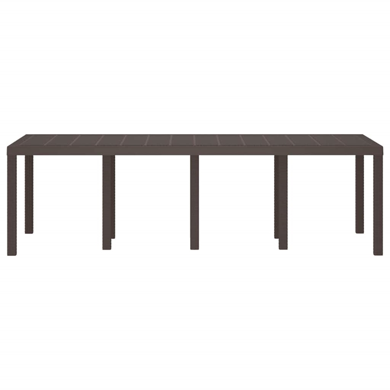 vidaXL Poly Rattan Garden Dining Table in Brown