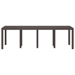 vidaXL Poly Rattan Garden Dining Table in Brown
