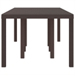 vidaXL Poly Rattan Garden Dining Table in Brown
