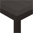 vidaXL Poly Rattan Garden Dining Table in Brown