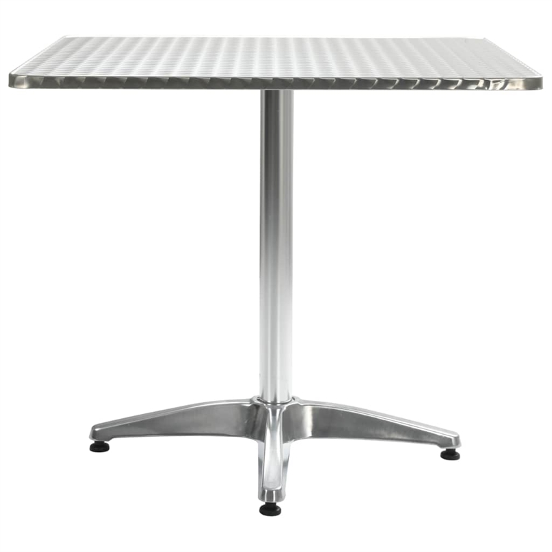 vidaXL Aluminum Garden Dining Table in Silver