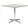 vidaXL Aluminum Garden Dining Table in Silver