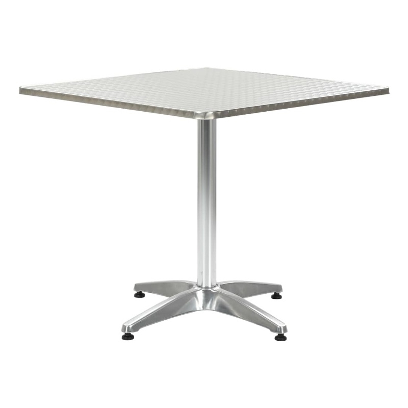 vidaXL Aluminum Garden Dining Table in Silver