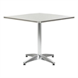 vidaXL Aluminum Garden Dining Table in Silver