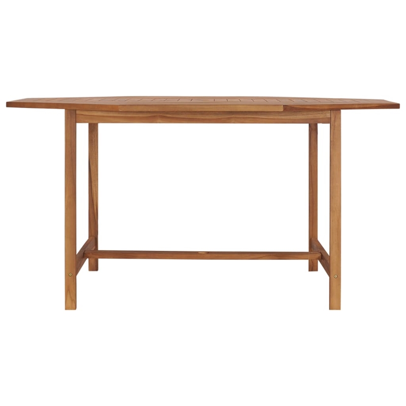vidaXL Solid Teak Wood Dining Table in Teak Brown