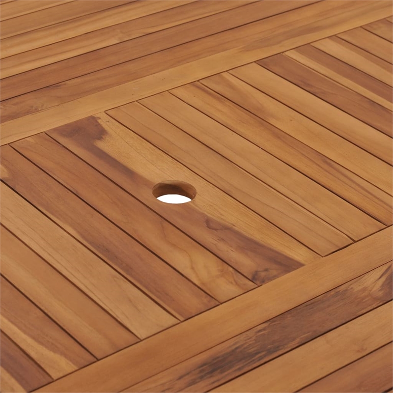 vidaXL Solid Teak Wood Dining Table in Teak Brown