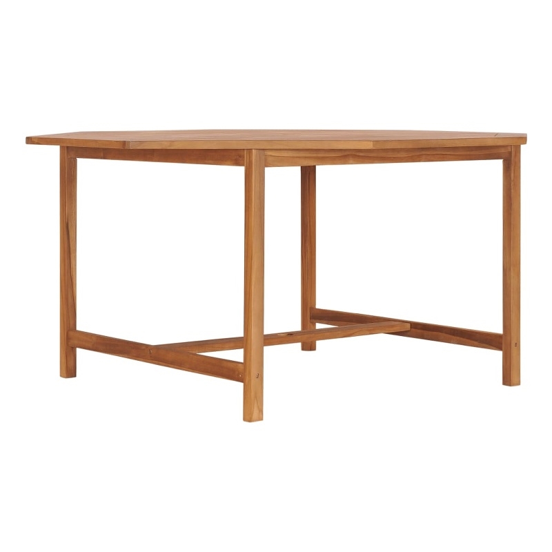 vidaXL Solid Teak Wood Dining Table in Teak Brown