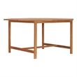 vidaXL Solid Teak Wood Dining Table in Teak Brown