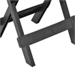 vidaXL Plastic Folding Patio Table in Anthracite/Gray