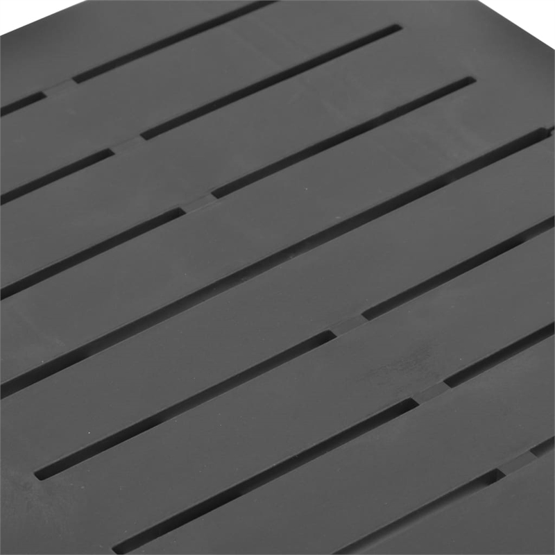 vidaXL Plastic Folding Patio Table in Anthracite/Gray