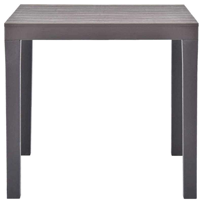 vidaXL Plastic Garden Dining Table in Mocha