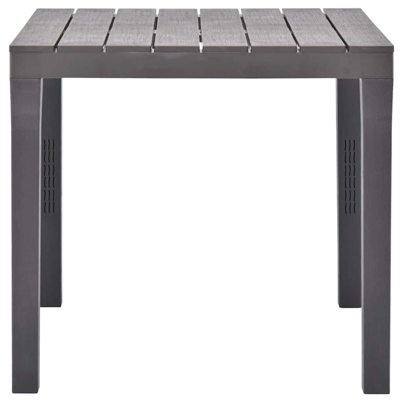 vidaXL Plastic Garden Dining Table in Mocha