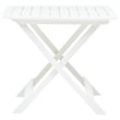 vidaXL Plastic Bistro Style Medium Foldable Garden Dining Table in White