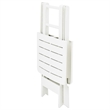 vidaXL Plastic Bistro Style Medium Foldable Garden Dining Table in White