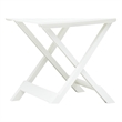 vidaXL Plastic Bistro Style Medium Foldable Garden Dining Table in White