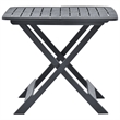 vidaXL Plastic Bistro Style Foldable Garden Dining Table in Anthracite/Gray