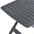 vidaXL Plastic Bistro Style Foldable Garden Dining Table in Anthracite/Gray