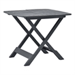 vidaXL Plastic Bistro Style Foldable Garden Dining Table in Anthracite/Gray