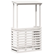 vidaXL Solid Pine Wood Medium Outdoor Bar Table in White