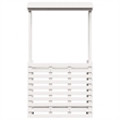 vidaXL Solid Pine Wood Medium Outdoor Bar Table in White