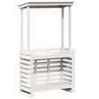 vidaXL Solid Pine Wood Medium Outdoor Bar Table in White
