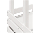 vidaXL Solid Pine Wood Medium Outdoor Bar Table in White